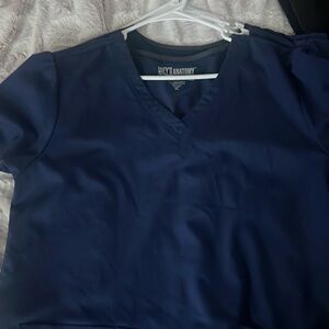Greys Anatomy Scrub Top NavyBlue Bundle